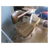 Vintage magazine rack, office chair