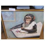 Painting of baby chimp painting