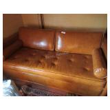 Mid-Century vinyl Simmons sleeper sofa