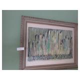 Mid-Century art print of skyline