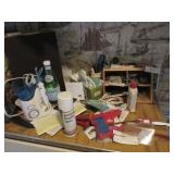 Contents bathroom: toiletries, chair