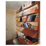 Mid-Century double bookcase with book shelf