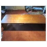 Mid-Century coffee table--heavy, solid walnut