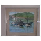 A. Fison print of boats from Fenwick