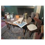 Formica top dining table + 2 chairs
