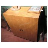 Mid-Century blonde record cabinet