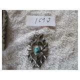 Turquoise brooch