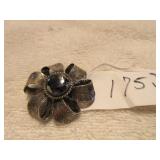 Danecraft sterling and hematite brooch