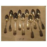 2 Scottish sterling soup spoons, Sheffield spoons