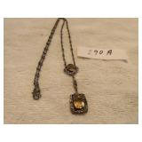 Sterling and yellow tourmaline 1920
