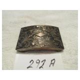 Sterling engraved belt buckle