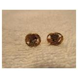 Black Hills Gold pierced earrings