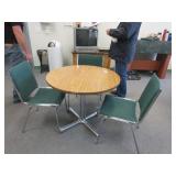 Dinette table and 3 upholstered chairs