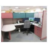 12 cubicles each with an office chair