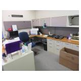 Metal executive cubicle with office chair