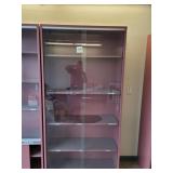 Metal cabinet w/ glass doors