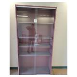 Metal cabinet w/ glass doors