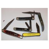 *5 USA Pocket Knives, Vintage