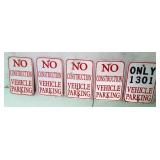 5 Metal Vehicle Parking Signs 18"x12"