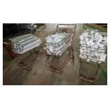 3 Vintage Smaller Shopping Carts 34"x20"x39"