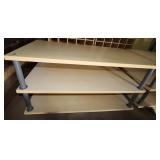 3 Tier Shelving Unit on wheels 60"x29.5"x32"