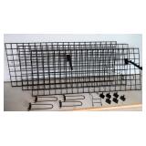 4) 60"x24" Black Grid Wall Units w/ Accessories