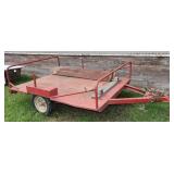 82"x65" Metal Single Axle Trailer w/ Ramps