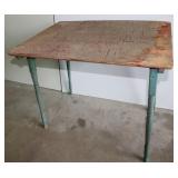 Vintage Wooden Folding Table 32"x24"x30" Tall
