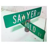 Sawyer Dr. & Arnold St. Aluminum Corner Signs;