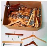 75 Adult Size Wood Hangers,18 Pant Hangers &