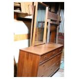 6 Drawer Wooden Dresser w/ Mirror 64"x18"x30"