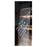 1) 96"x24" & 2) 84"x24" Chrome Grid Wall Units &