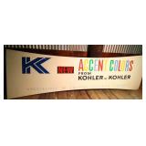 Kohler Advertising Wooden Sign 114"x36" T