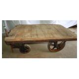 Vintage Railroad Cart 60"x36"x18" Tall Bed
