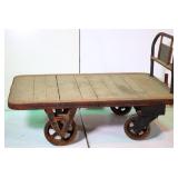 Vintage Railroad Cart 60"x36"x18" Tall Bed