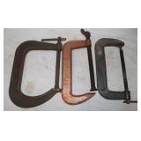 2) 8' & 1) 6.5' C-Clamps