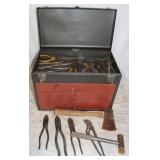 Metal 17'x9'x12.5' Tool Chest w/ Tools: