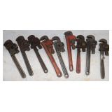 9) 10' Pipe Wrenches