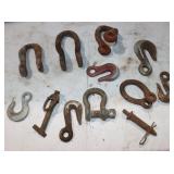 Vintage 5 Hooks, 5 Clevises & 2 Trail Pins