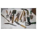 Garden Tools: Spades, Hand Rakes, Shovels,