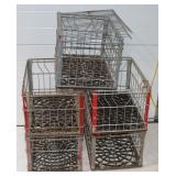 5) 18.5'x12.5'x10.5' Morning Glory Metal Crates