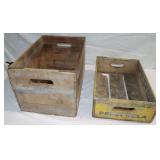 2 Vintage Pepsi-Cola Metal Edge Wooden Crates;