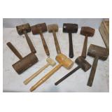 10 Vintage Mallets: Wood, Leather, Wood w/