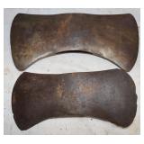 2 Double Bit Axe Heads: 4.5' & 5'
