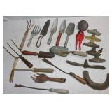 Vintage Metal Gardening Tools & Sprinkler Heads