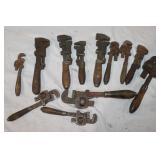 12 Vintage Wrenches: Pipe Wrenches 6.5' to 10',