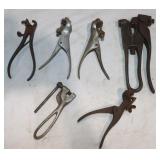6 Vintage Tools: 4 Saw Repair & 2 Riveters
