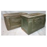 2) 12'x6'x7.5' Empty Metal Ammo Boxes,