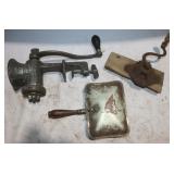 Butler Crumb Catcher, Keen Kutter Meat Grinder &