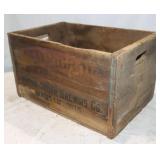 Vintage Red Ribbon Beer Wooden Crate:
